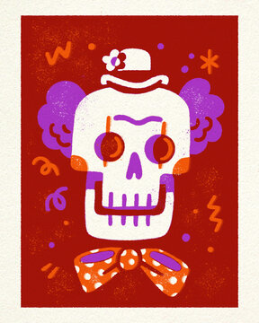Halloween block prints