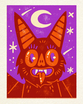 Halloween block prints