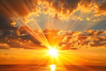 Obraz premium Revitalizing Radiance Endless Energy of the Sun s Ethereal Splendor