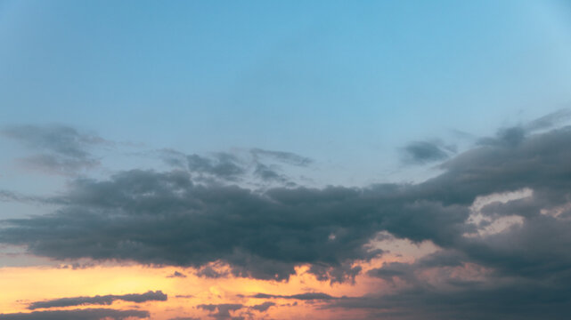 Blue and Orange sky at dusk