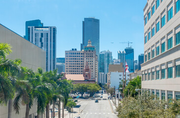 Clear sky over downtown Miami