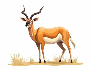 Antelope illustration isolated on white background