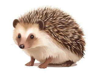 Hedgehog illustration isolated on white background