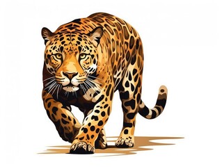 Jaguar illustration isolated on white background