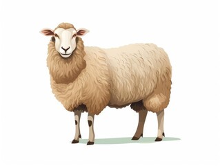 Fototapeta premium Sheep illustration isolated on white background