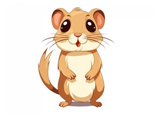 Gerbil illustration isolated on white background