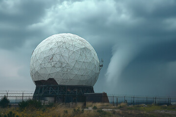 Obraz premium Radar Dome with Tornado