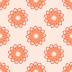 Peach fuzz botanical texture vector background with color of the year two tone linen fabric effect. Soft fresh modern design for all over decor, wallpaper and on trend repeat tile textures. 