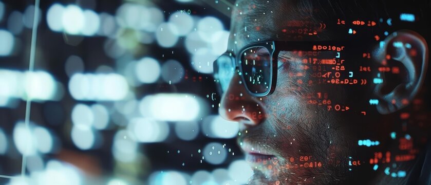 A closeup of a software developer