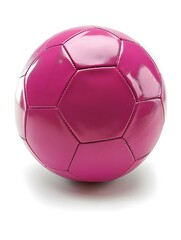 Isolated magenta Soccer Ball on a white Background