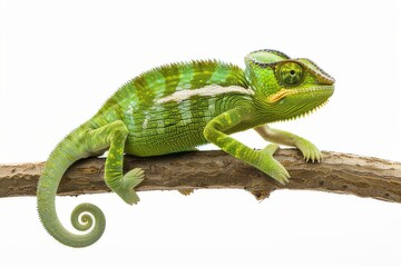 Obraz premium Chameleon on leafy foliage
