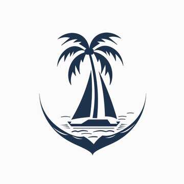 recommend clip art: Logo design with a sailing ship