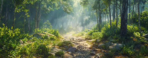 The path through the magical forest - Powered by Adobe