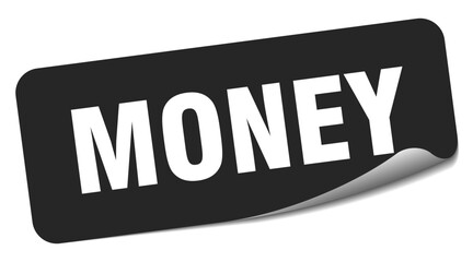 money sticker. money label