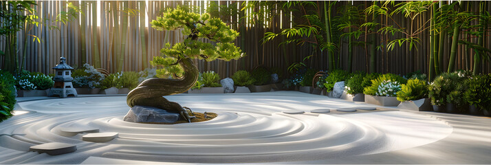 A Tranquil Invitation: A Journey into the Simplistic Elegance of a Traditional Zen Garden Design