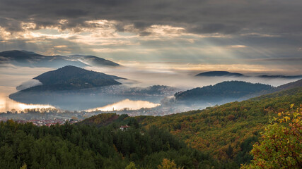 Obraz premium sunrise over the mountains