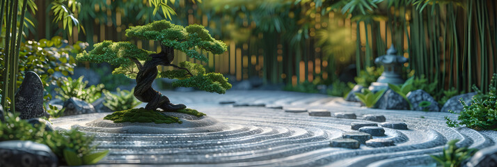 A Tranquil Invitation: A Journey into the Simplistic Elegance of a Traditional Zen Garden Design
