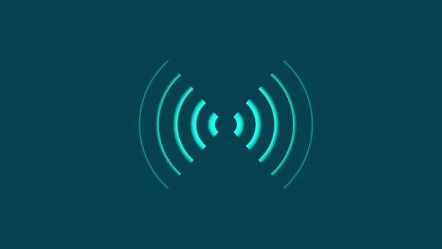 Radio waves background animation and Expanding graphics. Radio wave signal animated background.