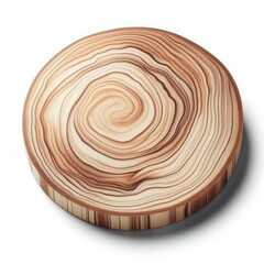 A piece of wood isolated on a white background