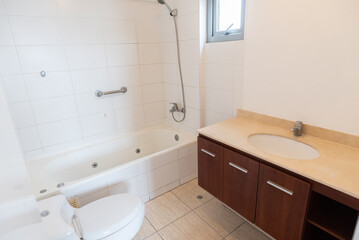 modern bathroom with a shower