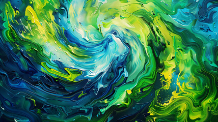 Abstract swirls of vibrant cocktail colors blending seamlessly