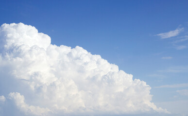 large white cloud is in the sky