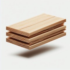 A piece of wood isolated on a white background