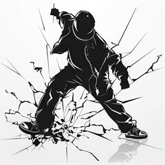 Dancer jumping on an abstract background.
Concept:
Movement and passion, energy and art, self-expression, dynamics.