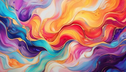 Obraz premium Vibrant Color, Abstract luxury marble textured background fluid acrylic