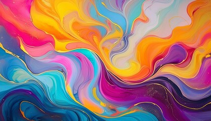 Obraz premium Vibrant Color, Abstract luxury marble textured background fluid acrylic