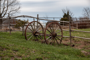 Old farm Wagon Wheels