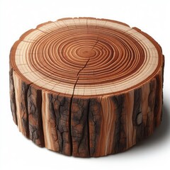 A piece of wood isolated on a white background