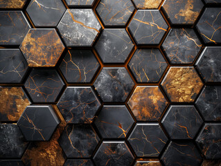 Abstract luxury dark theme geometrical seamless patterned high detailed 3d tactile texture background 