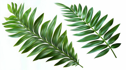 Natural of Tropical green leaves of leaf isolated on transparent png background, varies different of plant botanical. realistic hyperrealistic - Powered by Adobe