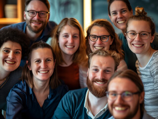 Obraz premium Different races people, multicultural group of young modern people, mixed group of multicultural people look camera, happy people, smile, smiling people