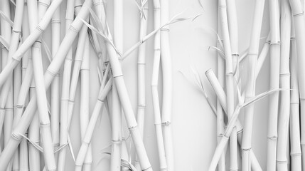 Fototapeta premium white background bamboo texture marble wall mockup background. 