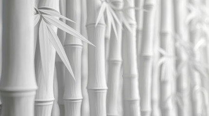 Abstract bamboo white mockup background.