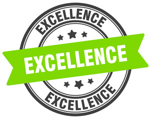 excellence stamp. excellence label on transparent background. round sign