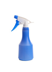 Blue water sprayer on white background