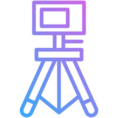 tripod gradient line icon