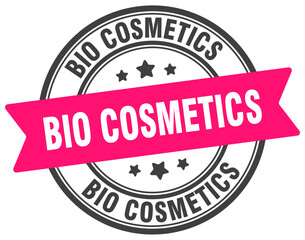bio cosmetics stamp. bio cosmetics label on transparent background. round sign