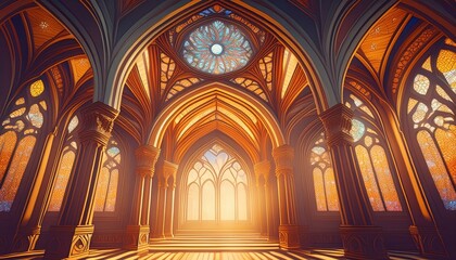Obraz premium interior of the cathedral of st mary