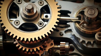 Macro photography of mechanical gears in a watch.
Concept: Technology, mechanics, precision.