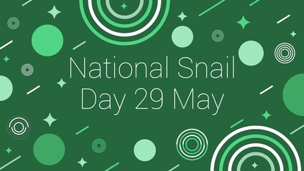 National Snail Day Web banner design illustration 