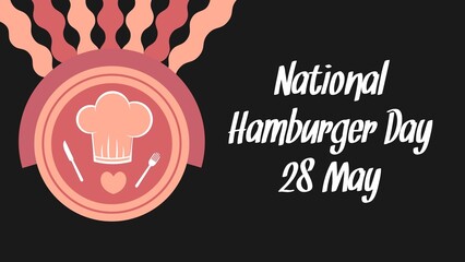 National Hamburger Day Web banner design illustration 