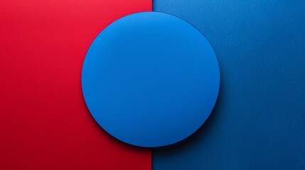 3d red and blue circle frame border paper cut background, for logo, sign, symbol, banner, US president erection concept.