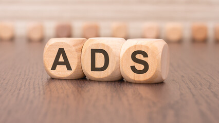 the word cubes formed ADS It's an abbreviation for Advertisements
