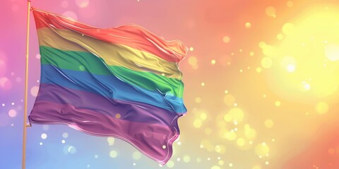 Rainbow flag. Symbol of diversity, peace and love.