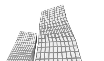 modern architecture 3d rendering 