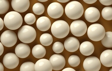 milk balls in chocolate, abstract background
